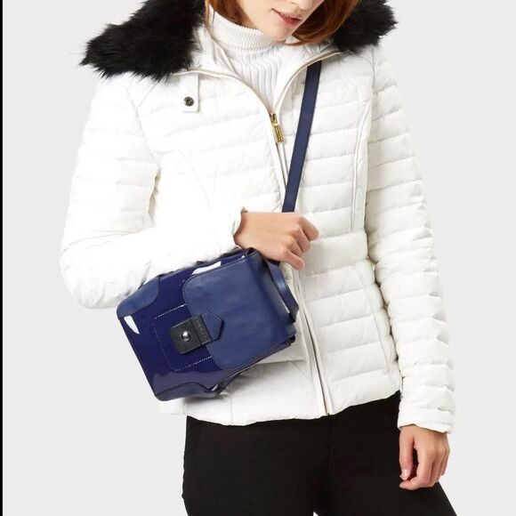 Hunter Original Refined Patent Leather Mini Backpack Blue - Picture 11 of 12